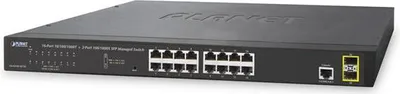 Produktbild von PLANET GS-4210-16T2S, Managed, L2/L4, Gigabit Ethernet (10/100/1000), Vollduplex, Rack-Einbau, 1U