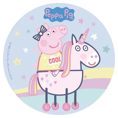Produktbild von Peppa Wutz Pig Tortenaufleger Oblatenpapier 20cm Geburtstag 🐷