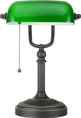 Produktbild von Bankerlampe, Retro-Vintage-Stil, Buntglasschirm,T9009-AG