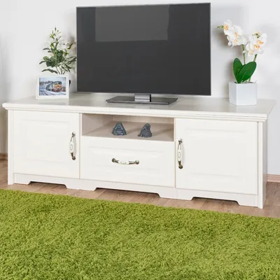 Produktbild von TV-Unterschrank Falefa 06, Farbe: Elfenbein - 51 x 159 x 55 cm (H x B x T)