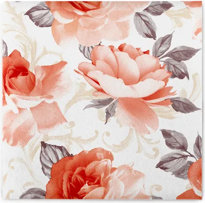 Produktbild von Airlaid Serviette Rosalie in Aprikot,  40 x 40 cm, 50 Stück - Mank