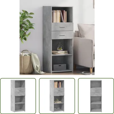 Produktbild von The Living Store Highboard Betongrau 45x42,5x124 cm Holzwerkstoff