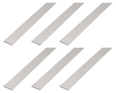 Immagine prodotto di Alberts, 6 barre piatte in alluminio, colore argento anodizzato, dimensioni 20 x 5 mm, lunghezza 1 metro