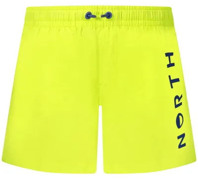 Image de Maillot de bain bleu pour enfant avec détails contrastés et taille élastique
