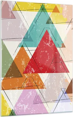 Produktbild von Bilder auf glas - Einteilig - Abstraktion modern - 50x70cm - Glasbilder - Wandbilder - Bilder - zum Aufhängen bereit - Wanddekoration aus Glas - Glas Bilder - Wandbild auf Glas - GPA50x70-3685