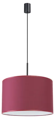 Image de Lampe pendante NEVIA bordeaux 1xE27 15W tissu/PVC 137x40x40cm Sollux Lighting