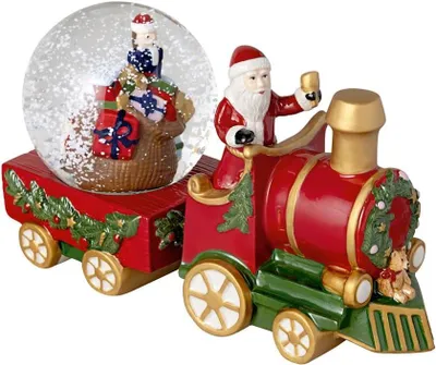 Produktbild von Villeroy & Boch – Christmas Toy's Schneekugel Zug Bunt, Weihnachtsdekorationen, Deko Weihnachten, Zug als Schneekugel, Schneekugelzug, Porzellan und Glas