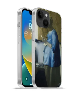 Produktbild von MuchoWow® Handyhülle Schutzhülle Hülle für Apple iPhone 14 - Softcase Frau in Blau liest einen Brief - Gemälde von Johannes Vermeer Silikon Softcase Handy Hülle - Mobiltelefonhülle