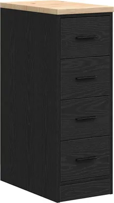 Image de Armoire de rangement de garage noir 30x51x85 cm bois de pin