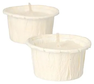 Produktbild von 72 Teelichte Ø 42 mm · 25 mm weiss nachhaltig, in Papierhülle