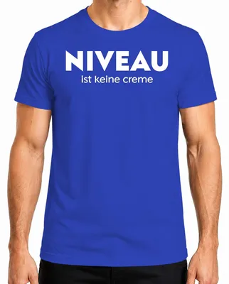 Immagine prodotto di Niveau ist keine Creme Saying Humour Sarcasm Pun Funny T-Shirt Uomo, Blu, M