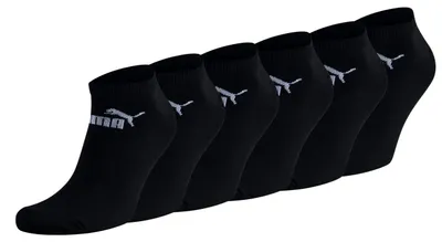Produktbild von PUMA Herren Damen Sneakersocken 6er Pack Black 39-42 – Schwarz