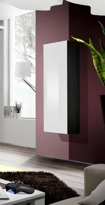 Produktbild von Luxus Hänge Vitrine Design Wohnzimmer Holz Möbel Einrichtung Schrank Neu