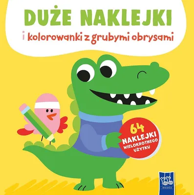 Image de Kolorowanka z naklejkami. Krokodyl z grubymi obrysami i duże naklejki