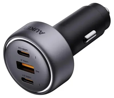 Immagine prodotto di Caricabatterie da auto AUKEY Pathfinder, 66W, 3 porte, colore nero