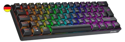 Immagine prodotto di Tastiera da gaming meccanica con funzionalità hot-swap, 60%, con retroilluminazione RGB multicolore
