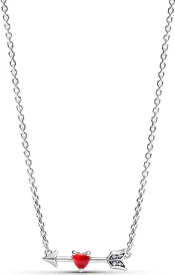 Immagine prodotto di Pandora Collana con cuore in vetro di Murano e freccia 393669C01-50 Collana da donna