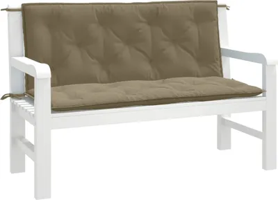 Produktbild von Maison Exclusive - Gartenbank-Auflagen 2 Stk. Melange Taupe 120x50x7 cm Stoff