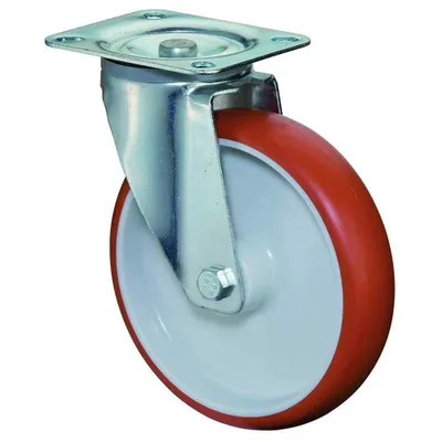 Image de BS Roulettes Roulette pivotante A30 diamètre 100mm capacité de charge 125kg roue en polyuréthane plaque 104x80mm - L400.B31.100
