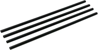 Productafbeelding van Kunststof rietjes Ø 6 x 230 mm - Herbruikbare rietjes van kunststof - Herbruikbare rietjes - Duurzame rietjes - Praktische rietjes (kleur: zwart)