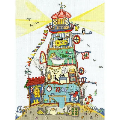Productafbeelding van Bothy Threads kruissteekset "De vuurtoren", 26x35 cm, XCT1, telpatroon