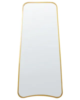Zdjęcie produktu dla BELIANI Lustro ścienne złote metalowa rama 58 x 122 cm nieregularny kształt wiszące minimalistyczne nowoczesne salon sypialnia przedpokój