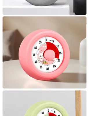 Produktbild von Visueller Timer für Kinder – 60-Minuten Countdown Kurzzeitwecker visuell – Zeitmanagement-Tool zur Förderung bei ADHS & Autismus Einschulung & für den Kindergarten (Rosa)