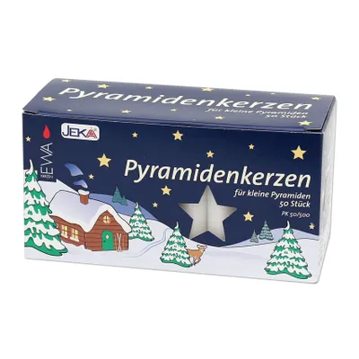 Immagine prodotto di EWA Jeka - 2 confezioni da 50 candele piramidali (100 candele) - BIANCO - PK 50/500