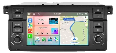 Obrázek produktu pro Multimediální přehrávač do auta, dotykový displej, integrace se smartphonem, kompatibilní s autorádiem BMW E46, 4jádrový procesor, 6 palců, 128 GB