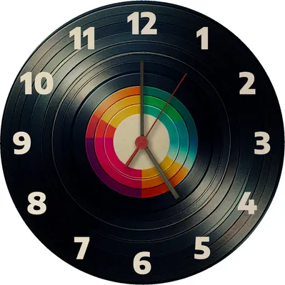Produktbild von Schallplatte Wanduhr aus MDF
