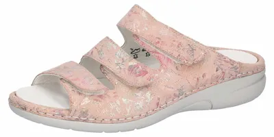 Produktbild von Waldläufer 204501 168 089 Damen Komfort Pantolette Gunna Apricot - Multicolor, Rot, Gr. 6