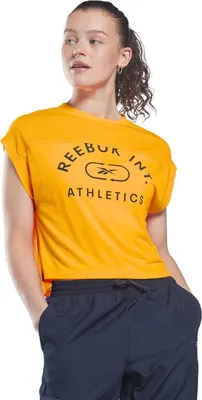 Produktbild von Damen Reebok WOR Supremium Logo Sport-T-Shirt XL