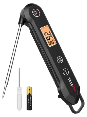 Immagine prodotto di Termometro per carne digitale - Termometro da cucina - Termometro per barbecue - Acciaio inox - Sonda 10 cm