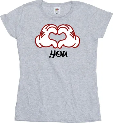 Produktbild von Disney - "Love You Hands" T-Shirt für Damen BI33655 (XL) (Grau)