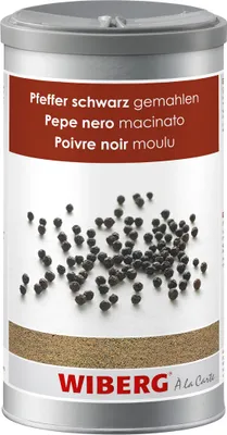 Zdjęcie produktu dla Wiberg pieprz czarny mielony uniwersalny puszka 555g