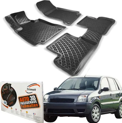 Produktbild von Trimak Autofußmatten kompatibel mit FORD Fusion (2002 - 2012) Auto Allwetter Gummimatten