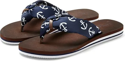 Produktbild von LASCANA Badezehentrenner Sandale, Badeschuh, Pantolette, Badelatsche, Flip Flop, Sommerschuh, blau Größe 35