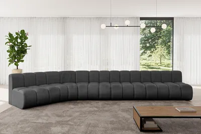 Produktbild von ALTDECOR Modulares Sofa Ecksofa in L-Form - Montra-L3 - 472x174x70 cm Schwarz - Corner modular Sofa Eckcouch Couch Wohnlandschaft Cauchsofa Bodensofa Polstersofa