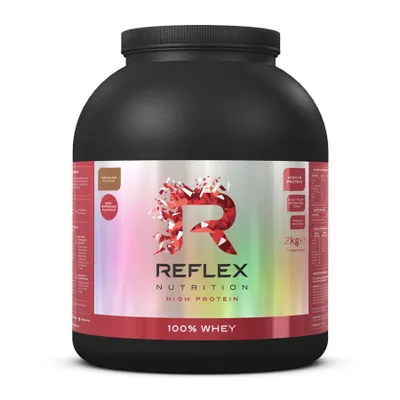 Produktbild von Reflex Nutrition 100% Whey Protein 2000 g Schokolade / Whey Protein / Schmackhaftes, nicht denaturiertes Whey Protein mit 70 % Proteingehalt