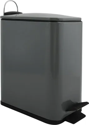Produktbild von Spirella Treteimer Paris - dunkelgrau - 5L - Metall - 28 x 14 x 29 cm