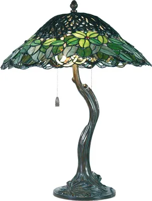 Produktbild von Clayre & Eef Tiffany Tischlampe Ø 47x58 cm Grün Glas
