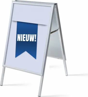 Produktbild von Showdown Kundenstopper - DIN A1 - Komplett-Set - Nieuw Niederländisch - Blau/Schwarz