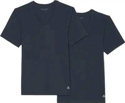 Immagine prodotto di Marc O'Polo - Top con scollo a V 2P Essentials in cotone organico elasticizzato XXL Dunkelblau/Marina scuro