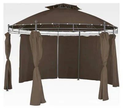 Produktbild von Ersatzdach für runden Pavillon Ø 3,5 m in beige, rot, grau oder taupe, wasserdicht