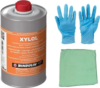 Produktbild von Xylol Reinigungs-, Verdünnungs- & Lösungsmittel entfernt Fette und Wachs (Parafin) zuverlässig und sehr schnell inkl. Microfasertuch von E-Com24 (500