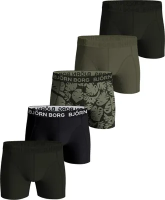 Produktbild von Bjorn Borg Baumwolle Stretch boxers, heren boxers normale lengte (5-pack), multicolor
