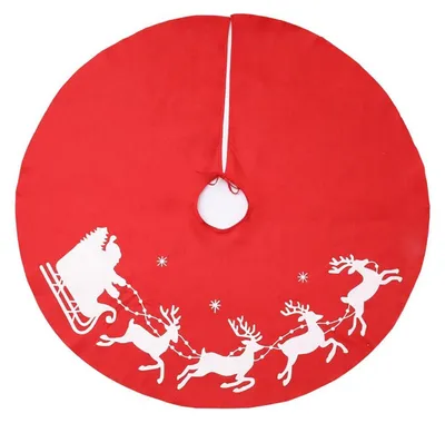Immagine prodotto di Copertura rotonda per albero di Natale, diametro 100 cm, in ecopelliccia. Copertura per supporto dell'albero di Natale