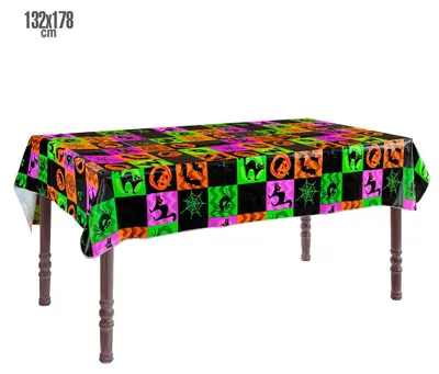 Produktbild von Mehrfarbige Halloween Tischdecke