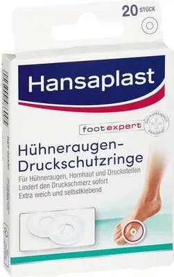 Immagine prodotto di Hansaplast 92330-00000-25 Hansaplast Hühneraugen-Druckschutzringe 92330-00000-25 weiß, 20 St.