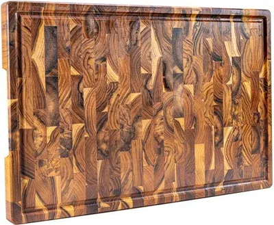 Productafbeelding van Grote snijplank van hout - teakhout - 58 x 38 cm